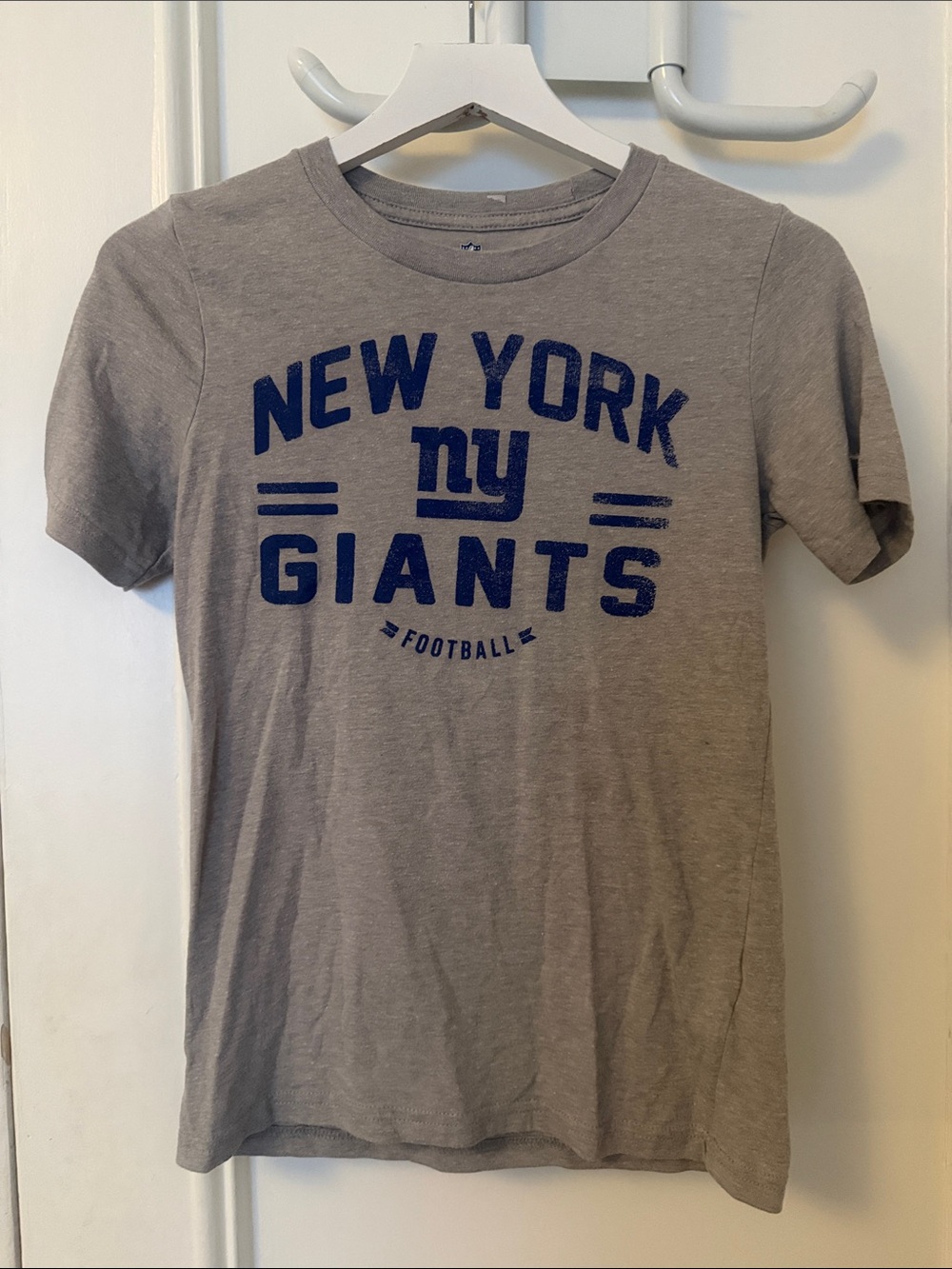 NFL New York Giants Gray and Blue Short Sleeve Tee